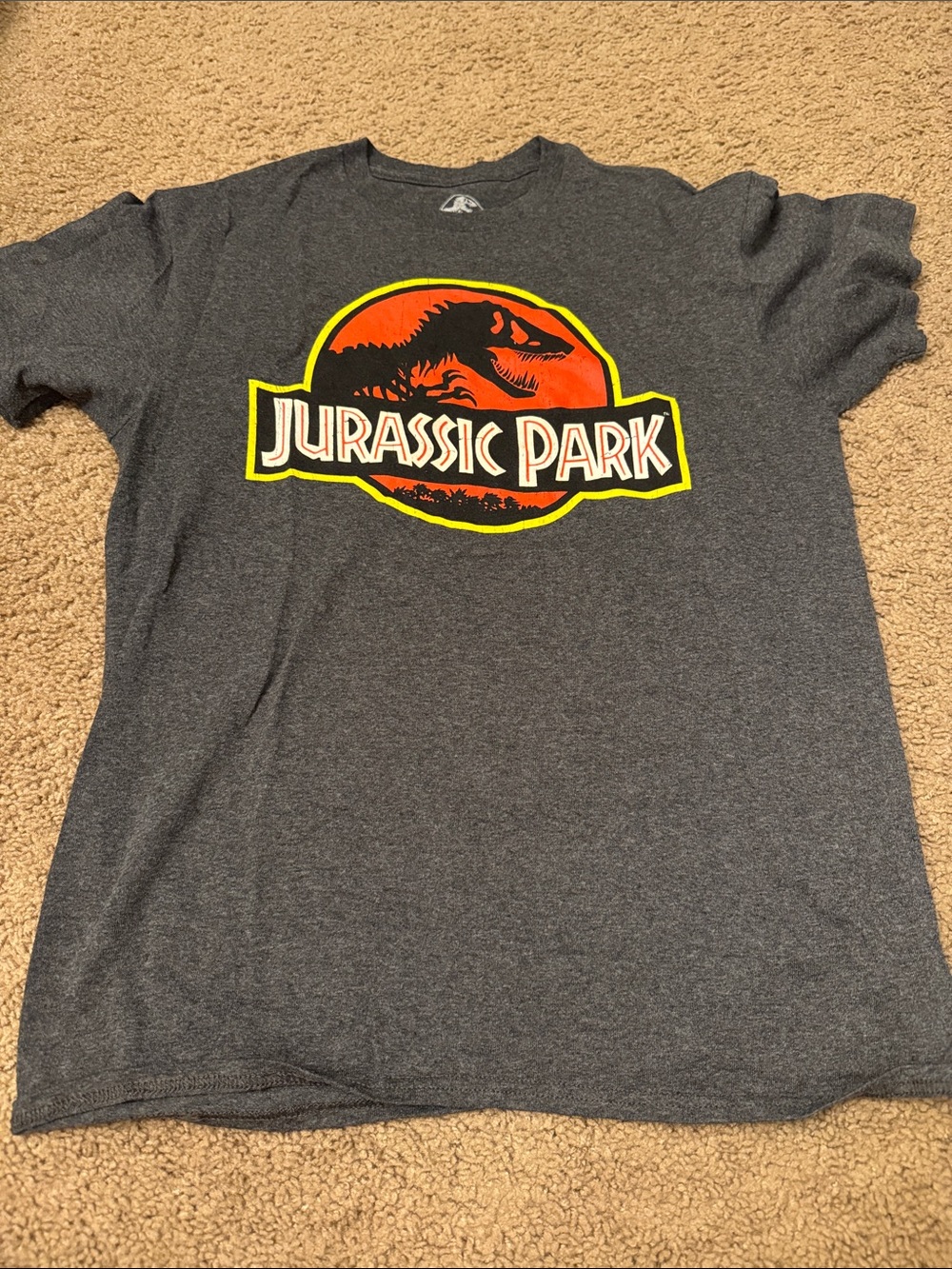 Graphic Tee - Charcoal Gray with Red Logo